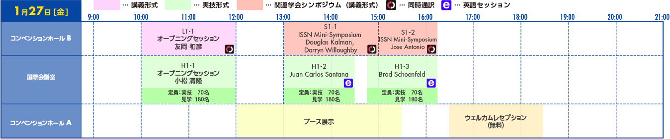 1/27(金)タイムテーブル