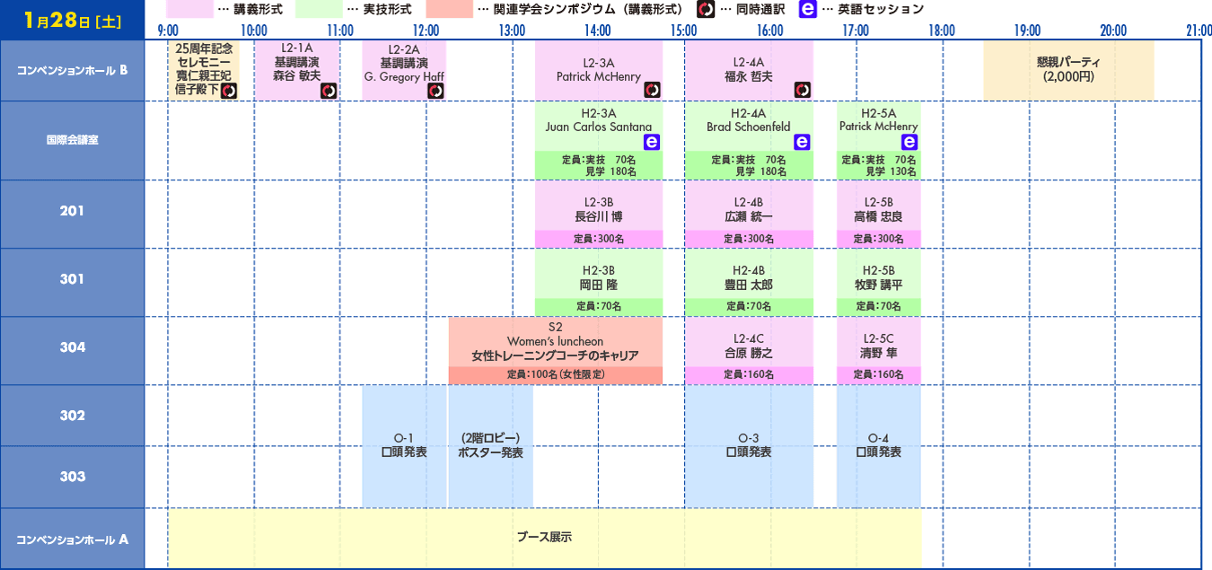 1/28(土)タイムテーブル